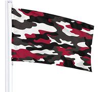 Red Camo Military Flag 3x5 Ft Outdoor Double Sided 100% Polyester Duty Durable Flags With Preset Hole For Home Office Garden Holiday Decorations
