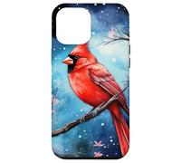 Red Cardinal Bird Blue Starry Night Pink Floral Sky Flower Custodia per iPhone 12 Pro Max