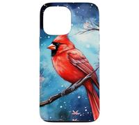 Red Cardinal Bird Blue Starry Night Pink Floral Sky Flower Custodia per iPhone 13 Pro Max