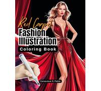 Red Carpet Fashion Illustration Coloring Book