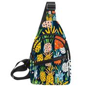 Red Cherries (4) Sling Zaino Borsa, Multicolore 08, 11.8x7x1.5in/30x18x4cm