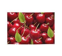 Red Cherries Banner Party Decor Sfondo Bandiera Festa di Compleanno Fotografia Sfondo Decorazione Banner e Segnali Decorazione Della Parete Banner Feste Forniture Bomboniere 180 x 119 cm