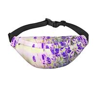 Red Cherries - Marsupio da viaggio e corsa, grande, alla moda, carino, per sport all'aria aperta, Fiore di lavanda, Taglia unica