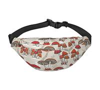 Red Cherries - Marsupio da viaggio e corsa, grande, alla moda, carino, per sport all'aria aperta, Funghi rossi, Taglia unica