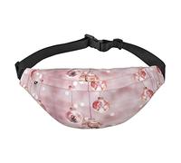 Red Cherries - Marsupio da viaggio e corsa, grande, alla moda, carino, per sport all'aria aperta, Palla di Natale rosa, Taglia unica