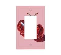 Red Cherries with Disco Ball Preppy Style Light Switch Wall Plate Cover Single Rocker 1 Gang Decorator Outlet Presa Coperture per Casa Cucina Camera Bagno Decor