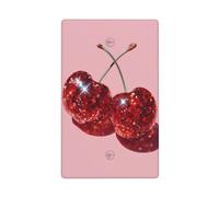 Red Cherries with Disco Ball Preppy Style Single Toggle Blank Wall Plate Light Switch Cover Decorativo 1 Gang per Cucina Camera Bagno Dimensioni 11,4 x 7 cm