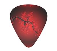 Red Cherry Blossom - Plettri per chitarra classica triangolare basso acustico, per chitarristi, 12 pezzi