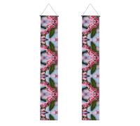 Red Cherry Blossoms 1 Stampa Autunno Portico Striscione, Banner Poliestere, Uso Interno Esterno, Facile Da Appendere Riutilizzabile