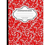 Red Classic Composition Book - 160 Pages: Premium Lined Notebook | 15.61 x 9.5 Inches | Made in Jamaica | Wide-Ruled for School, Work, or Journaling