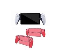 (Red) Clear Case Compatible with PS Portal Gaming Handheld, Ultra Thin Hard PC Anti-Scratch Protective Cover, Not Easy to Yellow