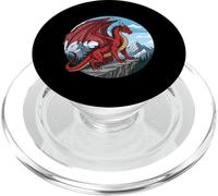 Red Cliff Dragon Mountain Fantasy PopSockets PopGrip per MagSafe
