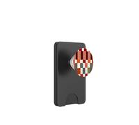 Red Color Block Checkered Checker Abstract Checkerboard PopSockets PopWallet per MagSafe