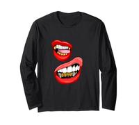 Red Color Talk That-x2 Red Graphic Maglia a Manica
