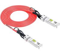 [Red] Colored 10G SFP+ DAC Cable - Cavo Twinax SFP per Cisco SFP-H10GB-CU3M, Ubiquiti UniFi, D-Link, Supermicro, Netgear, Microtik, Fortinet, 3 metri