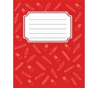 Red Composition Book: This book is perfect for school, the 200 lined pages provide plenty of space for work. 7.5x9.25 inches`