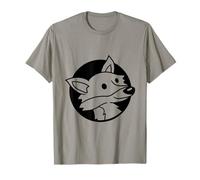 Red Cool Fox in un buco Animale Selvatico Sembra Faccia Testa Maglietta