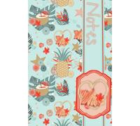 Red Coral and Teal Beach Theme Notebook: Artistic Journal for Summer Writing, Ideal Gift for Beach Lovers, Lined Writing Journal for Personal and Travel Use