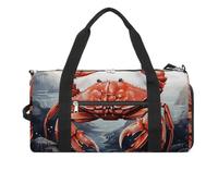 Red Crab Sea - Borsa da palestra per uomo e donna, impermeabile, da viaggio, leggera, per viaggi, sport, colore bianco, taglia unica