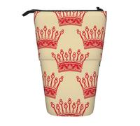 Red Crown - Astuccio verticale retrattile per matite, penne, matite e piccoli oggetti, Nero , Taglia unica, Astuccio per trucchi