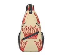 Red Crown Jewel Dragonfly Crossbody Backpack Sling Bag Zaino da trekking da donna per uomo
