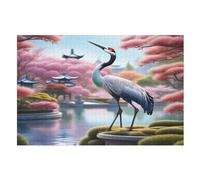 Red-crowned Crane Puzzle Adulto Bambini 1000 Pezzi - Giochi Bambini Per 12 Anni - Giochi In Educativi Puzzles in Legno Regalo Bambina E Bambino - (75×50cm)