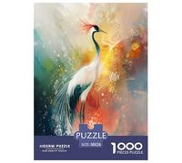 Red-crowned Crane Puzzle Impossibili 1000 Pezzi Decorazione Per La Casa. Rilassamento E Intelligence Per Adulti E Ragazzi Da 14 Anni 38x26cm/1000pcs