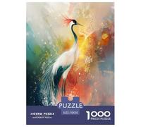 Red-crowned Crane Puzzle Impossibili 1000 Pezzi Decorazione Per La Casa. Rilassamento E Intelligence Per Adulti E Bambini Da 12 Anni 70x50cm/1000pcs