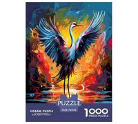 Red-crowned Crane Puzzle Impossible 1000Pcs Decorazione Per La Casa. Giochi Rilassamento E Intelligence Per Adulti E Bambini Da 12 Anni 70x50cm/1000pcs