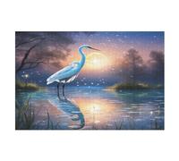 Red-crowned Crane Puzzle Per Adulti 1000 Pezzi Difficile Puzzles in Legno Impegnativo Gioco Preciso A Incastro Gioco Educativo Sfida Giocattolo （75×50cm）