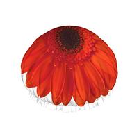 Red Daisy cuffia da a idrorepellente cappello da bagno riutilizzabile durevole elastico in poliestere per uomo donna 4,3 x 10,6 pollici