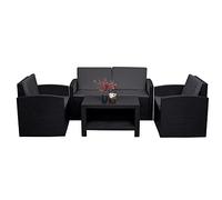 RED DECO Ottawa - Salotto da Giardino, 4 posti, Colore: Grigio/Grigio