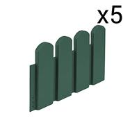 RED DECO Pack Bordi del Giardino X5 40x20cm Plates Verde