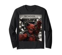 Red Devil, Meme Selfie Divertente, ultimo Giorno di Scuola Maglia a Manica