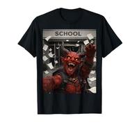 Red Devil, Meme Selfie Divertente, ultimo Giorno di Scuola Maglietta