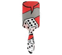 Red Dice Retro Pop Art spazzola liscia per capelli lisci Progettato massaggio spazzola per capelli lisci con manico ergonomico cepillo para cabello de mujer
