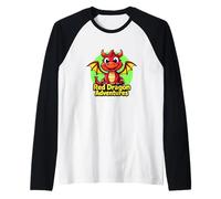 Red Dragon Adventures - Simpatico Design a Forma di Drago Maglia con Maniche Raglan