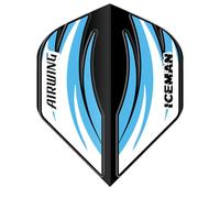 RED DRAGON Airwing Unique Gerwyn Price Iceman Black & Blue Standard Dart Flights 1 set per confezione (3 alette per freccette in totale)