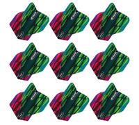 RED DRAGON Alette per freccette standard Yin Yang a doppio lato, rosa e verde, 3 set per confezione (9 alette per freccette in totale)