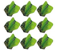 RED DRAGON Alette per freccette standard Yin Yang, colore verde e nero, 3 set per confezione (9 alette per freccette in totale)