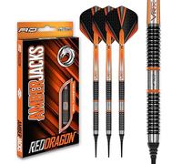 RED DRAGON Amberjack 18 Freccette Professionali Softip Set di Freccette da 18 Grammi con Alette e aste