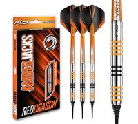 RED DRAGON Amberjack 3 - Softip 18 Grammi di tungsteno Professionali, Set di Freccette con Alette e fusti