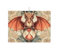 Red Dragon Clessidra, tappetino scolapiatti in microfibra, riutilizzabile, lavabile, per accessori da cucina, 45,7 x 61 cm