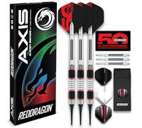 RED DRAGON Darts - Axis Professionale Darts 18g - Softip Freccette Tungsteno con Punta Acciacio, Voli e Freccette Aste