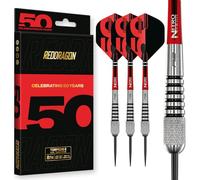 RED DRAGON Darts - Collezione 50 Year Classics - Flightmaster Torpedo 2-24g 80% Tungsteno - Set di Freccette Professionali con Punta in Acciaio - Include Alette e aste (shafts)