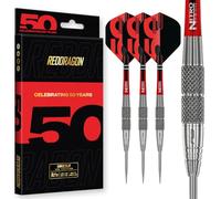 RED DRAGON Darts - Collezione Classici 50 Anni - Grizzly 2-24g - 90% Tungsteno - Set di Freccette Professionali con Punta in Acciaio - Include voli e steli per Freccette