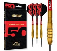 RED DRAGON Darts - Collezione Classici 50 Anni - Virgin 5-26g - 95% Tungsteno - Set di Freccette Professionali con Punta in Acciaio - Include voli e steli per Freccette
