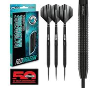 RED DRAGON Razor Edge Black 28g Freccette Tungsteno con Punta Acciacio, Voli e Freccette Aste