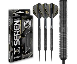 RED DRAGON Darts - Seren Onyx 1 24g - 90% Tungsteno Professionale Punta in Acciaio Set di Freccette con voli e aste per Freccette