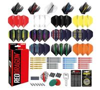RED DRAGON Freccette - Pro Aluminium Accessory Pack - Include alette per freccette, aste, cera per presa delle dita, salva-alette e altro ancora - Accessori professionali per freccette